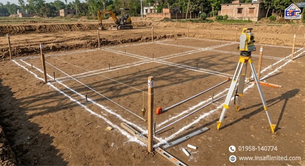 বিল্ডিং এর লে আউট দেওয়ার নিয়ম: কাজ শুরুর আগে যে ভুলগুলো করা যাবে না